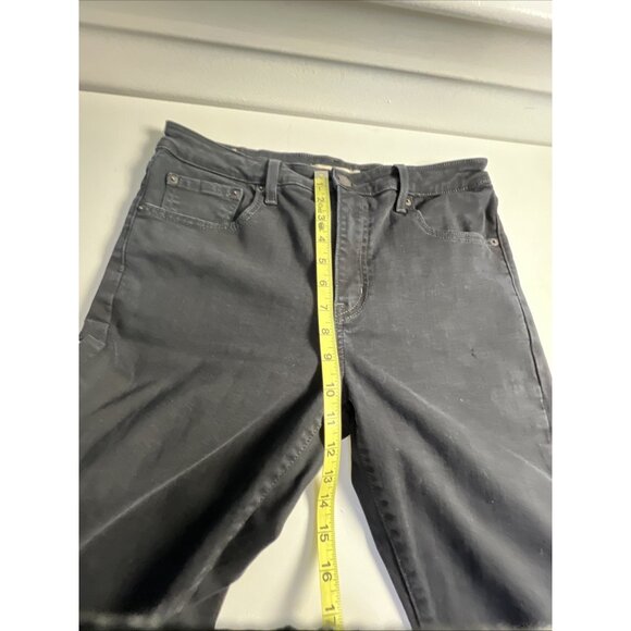 Levis Jeans Womens 32 Black 726 Flare High Rise Slim Premium Stretch‎ Denim - Picture 6 of 9